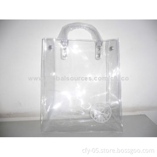 Vinyl Clear PVC Tote Bag, Different Designs, Shapes and Printing Ways Available
